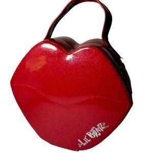 Lil Bratz Doll Red Sparkly Glitter Lip Shape Storage Carrying Case Y2K 2004 MGA